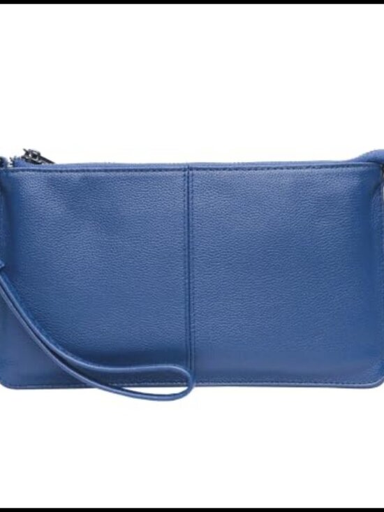 Handbags - Genuine Leather Wristlet Clutch Crossbody Bag Small Evening Purse